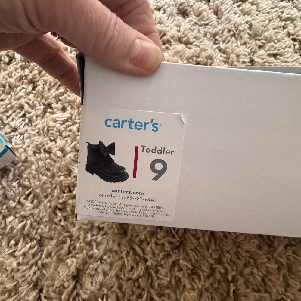 Carter's Yoyo Toddler Girls Boots With Bow Accent. NWB - Picture 6 of 10